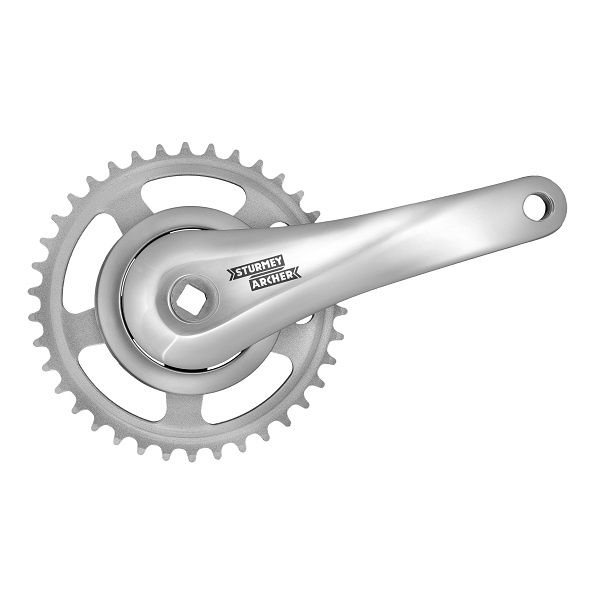 Sunrace - SunRace crankstel 38T cranklengte 170mm. zilver aluminium spieloos. 92 mm dekking. -8 mm diepte