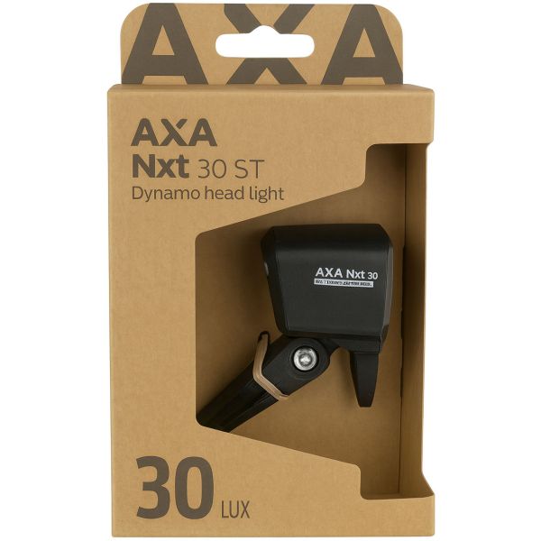 Axa led voorlicht koplamp nxt steady switch aan uit 30 lux dynamo blister