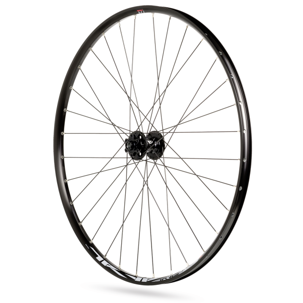 Rodi wielset tryp 25 27.5 voorwiel steekas 15x100 en achterwiel snelspanner 9x135 - 6 bouts remschijfbevestiging - 8 9 10 11 speed - zwart