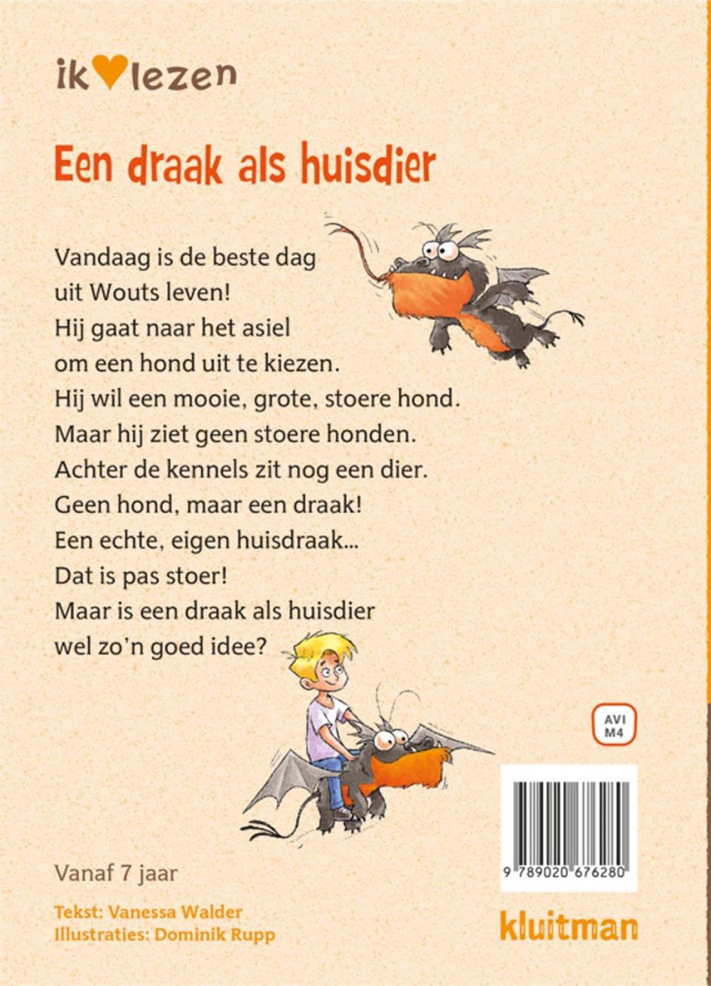 Kluitman ik hou van lezen - een draak als huidier avi-m4