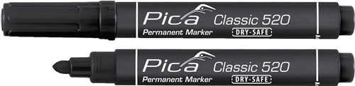 Pic a permanentmarker | zwart | streepbreedte 1-4 mm | ronde punt | 9 stuks - 520 46 - 520 46