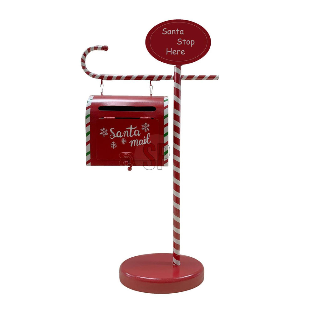 Home styling kerst brievenbus op voet 25x10x51cm