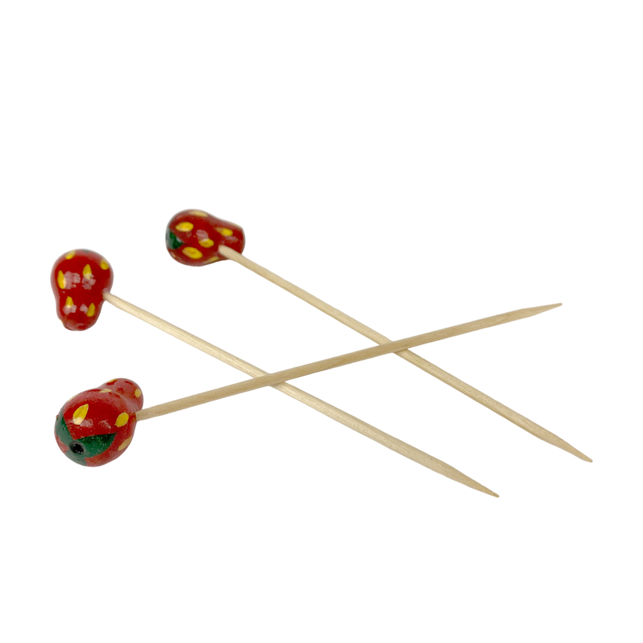 Aardbeiprikkers hout 11,5cm 20 stuks