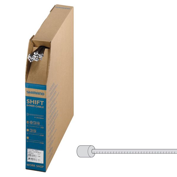 Shimano Schakel binnenkabel 1,2 x 2100mm (100 stuks)