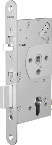 Abloy el560 veiligheidspaniekdeurslot | enkelzijdig krukgestuurd | zelfvergrendelend | skg** | dm80mm | pc72mm | voorplaat rvs 24x235mm afgerond | 12 24v dc | dr 1+2+3+4 - 10013887