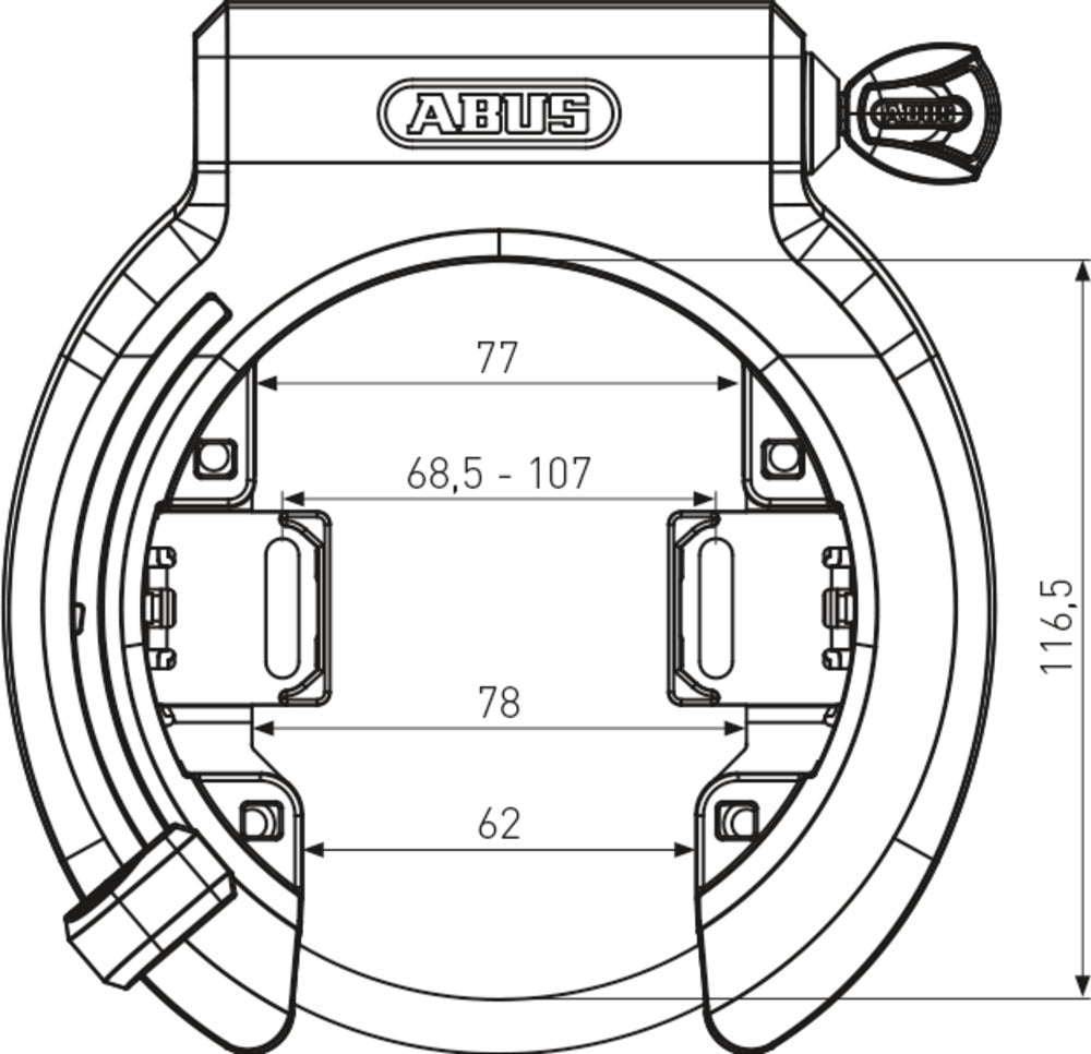 Abus granit x-plus 6950m nr oe frame lock