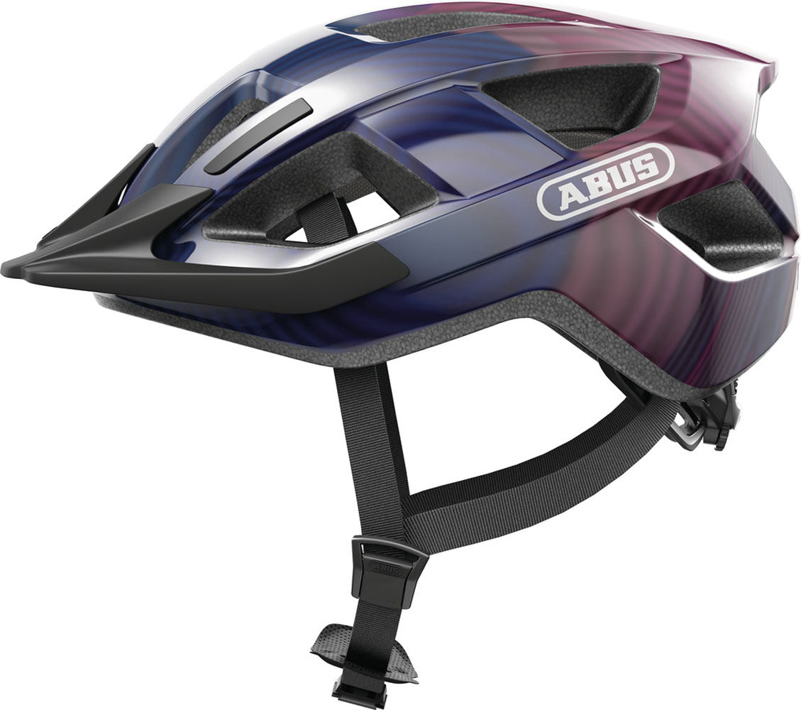 Abus helm aduro 3.0 led paarse golven m 52-58cm