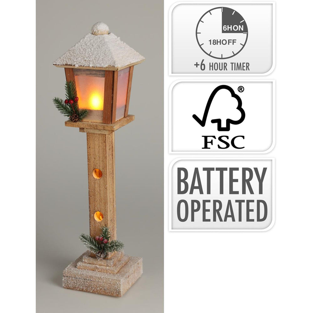 Home styling kerst lantaarn led 52cm kerst lantaarn led met groen 52cm