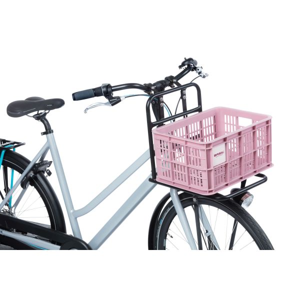 Basil fietskrat S - klein - 17,5 liter - roze
