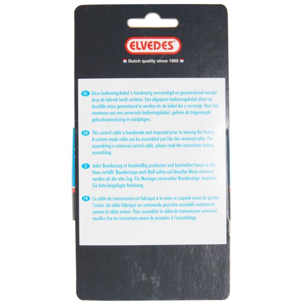 Cable Set Elvedes Drum Brake 1.70M 2.35M Stainless Steel Black