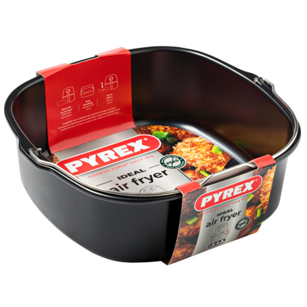 Pyrex airfryer vierkante schaal plat carrã© 22x21x7,5cm