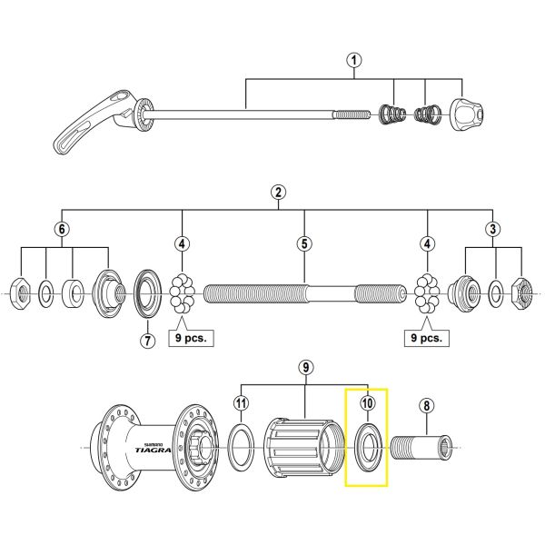 Shimano stofkap rechts fh-4500