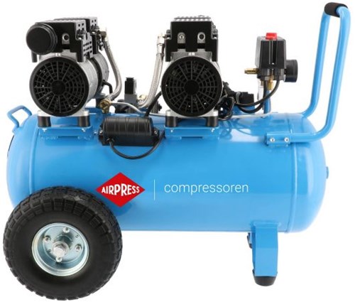Airpress lmo 50-270 | stille olievrije compressor | 8 bar 2 pk 1.5 kw | 185 l min | 50 l - 36504