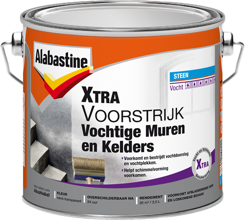 Alabastine xtra voorstrijk vochtige muur en kelders | 2,5 l - 5622883