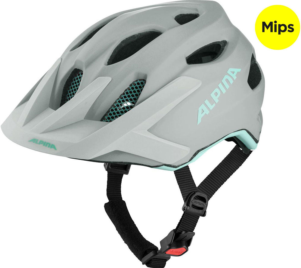Alpina sports kinderhelm apax jr. mips 51-56 mat turq grijs