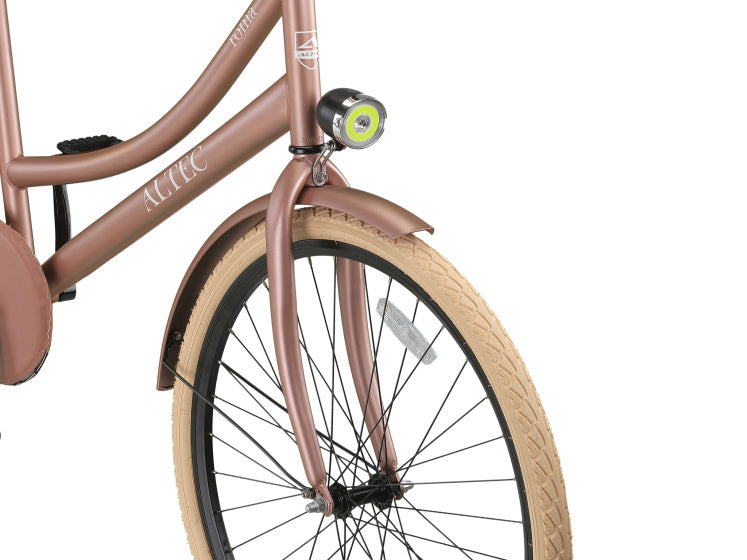 Altec roma omafiets 28 inch 53 cm dames terugtraprem zalmroze