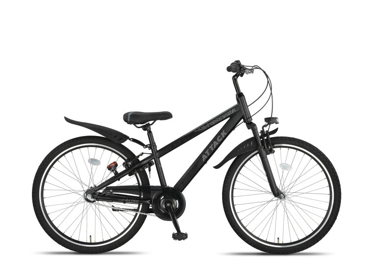 Altec attack mtb 26 inch jongens 3v v-brakes zwart