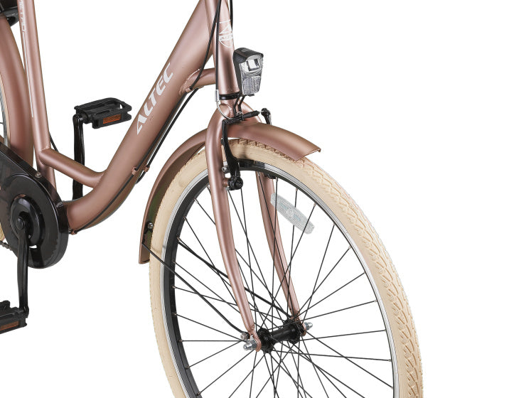Altec metro 28 inch 52 cm dames 7v v-brakes zalmroze