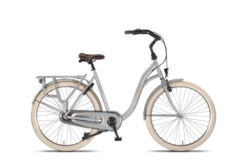 Altec sweet moederfiets 28 inch 56 cm dames 3v rollerbrake zilver