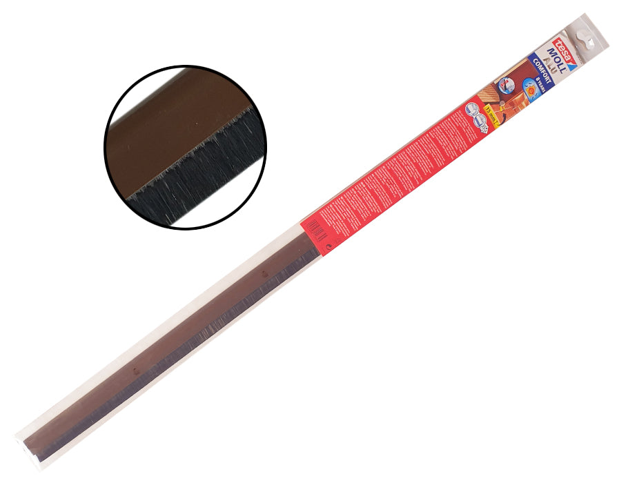 Tesa deurborstel met veersysteem - 100 x 4 cm - bruin