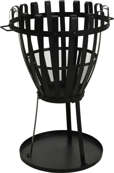 2-in1 Vuurkorf met BBQ Grill 660°C Ø 54 cm Zwart