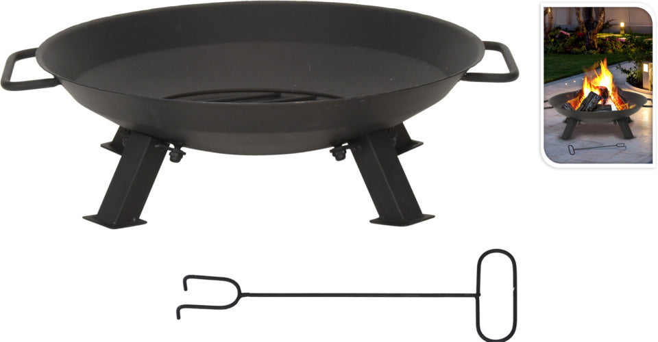 Vuurschaal op 4 Poten Metaal Ø46 x h17 cm