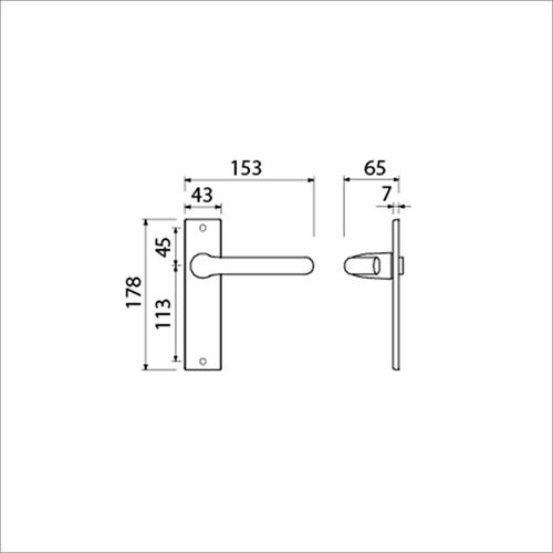 Ami deurkruk 386 rotaveer 178 43 blind f1 - 500102