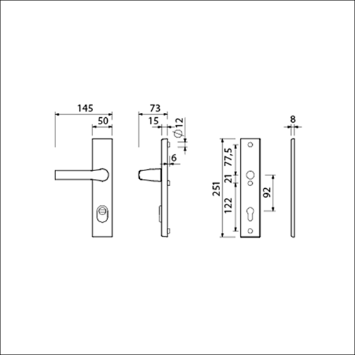 Ami veiligheidsbeslag 251 50 15 kt 92 rotaveer kruk 379, profielcilinder 92 f1 deurdikte 53 57 mm - 891522