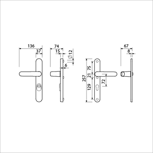 Ami veiligheidsbeslag 378 rotaveer 257 37 2 kt 72 f1 a z 378 rotaveer 257 32 2 profielcilinder 72 deurdikte 53 57 mm - 844416