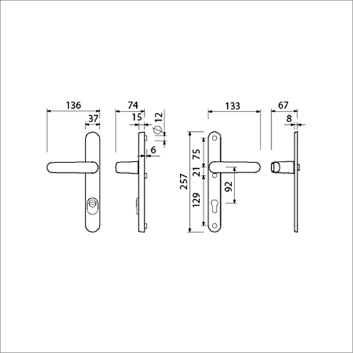 Ami veiligheidsbeslag 378 rotaveer 257 37 2 kt 92 f1 a z 378 rotaveer 257 32 2 profielcilinder 92 deurdikte 68 72 mm - 844418
