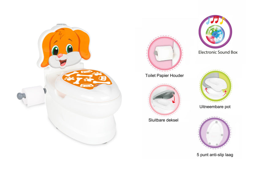 Hond educatief plaspotje wit bruin