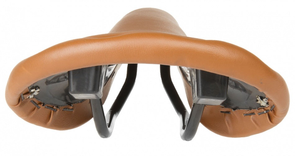 Klinknagel racezadel unisex imitatie leer bruin