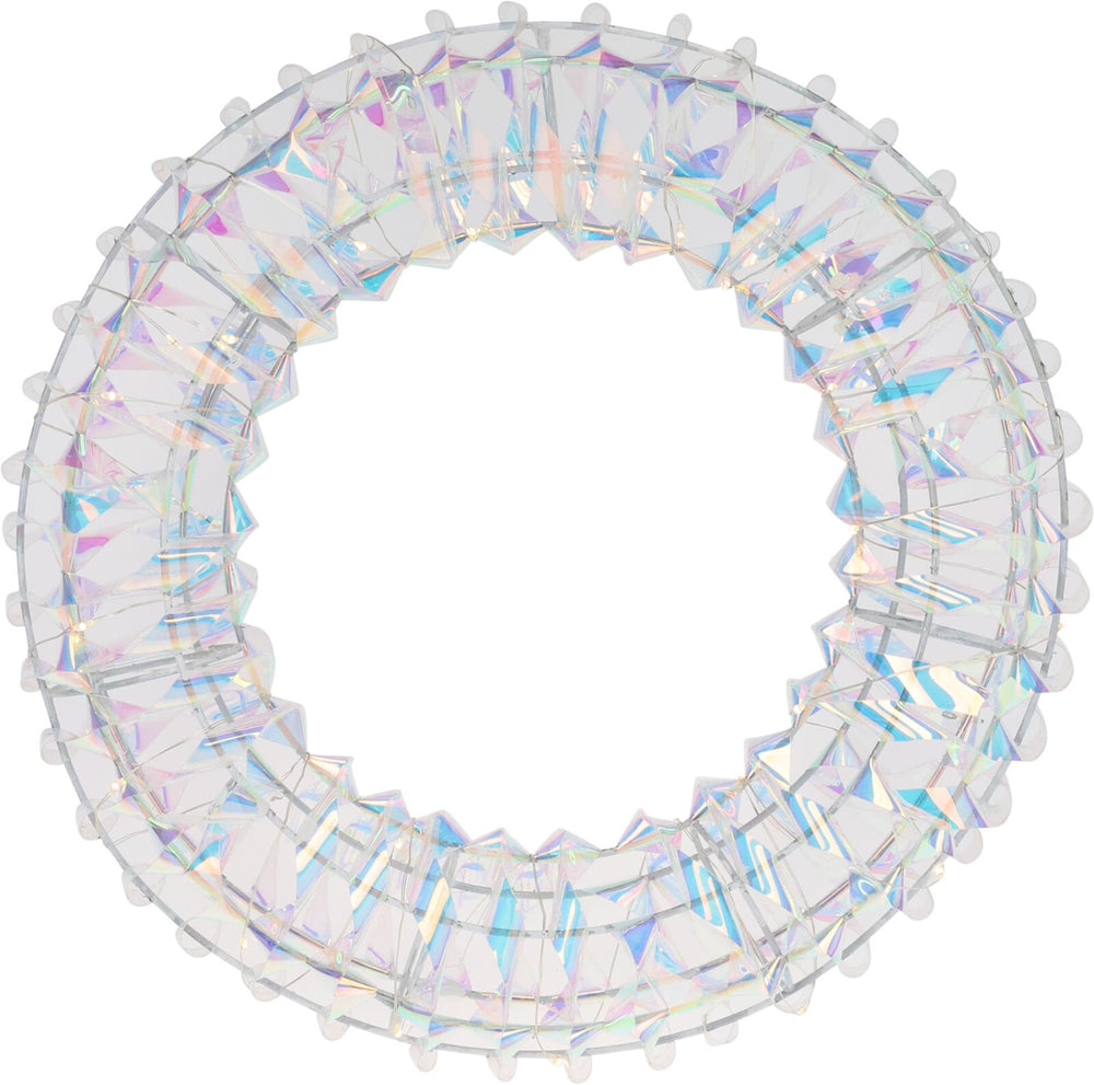 Home styling krans 30cm 30led shiny rainbow met timer