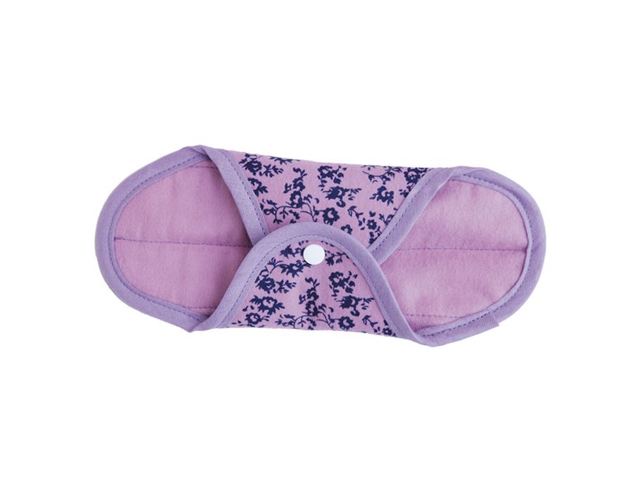 Anae wasbaar maandverband - dag - 2 st. - paarse bloemen