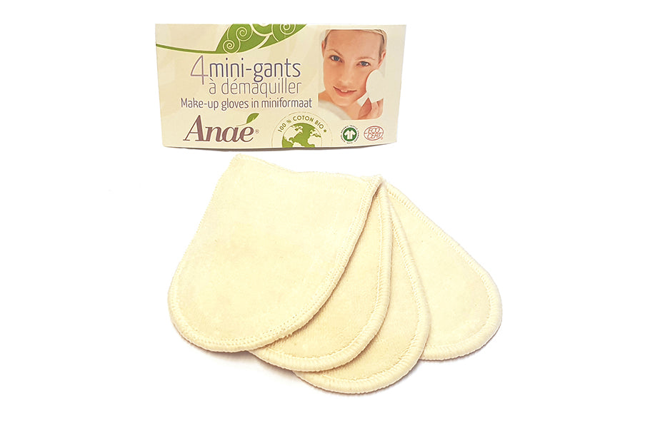 Anae make-up verwijder handschoen wasbaar katoen - 4st