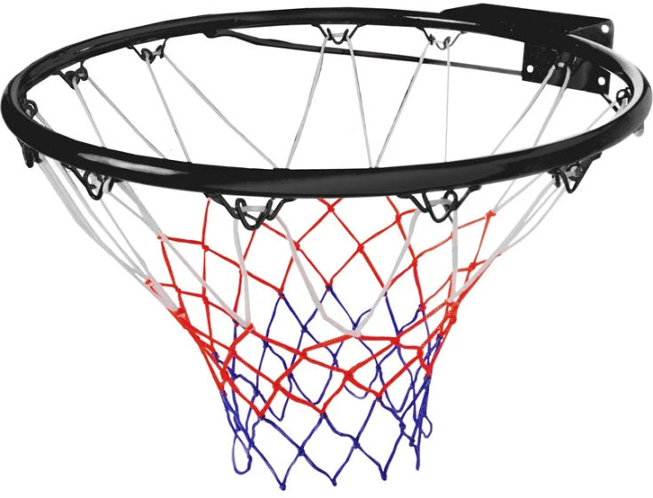Angel sports Basketbalring met net 46 cm zwart