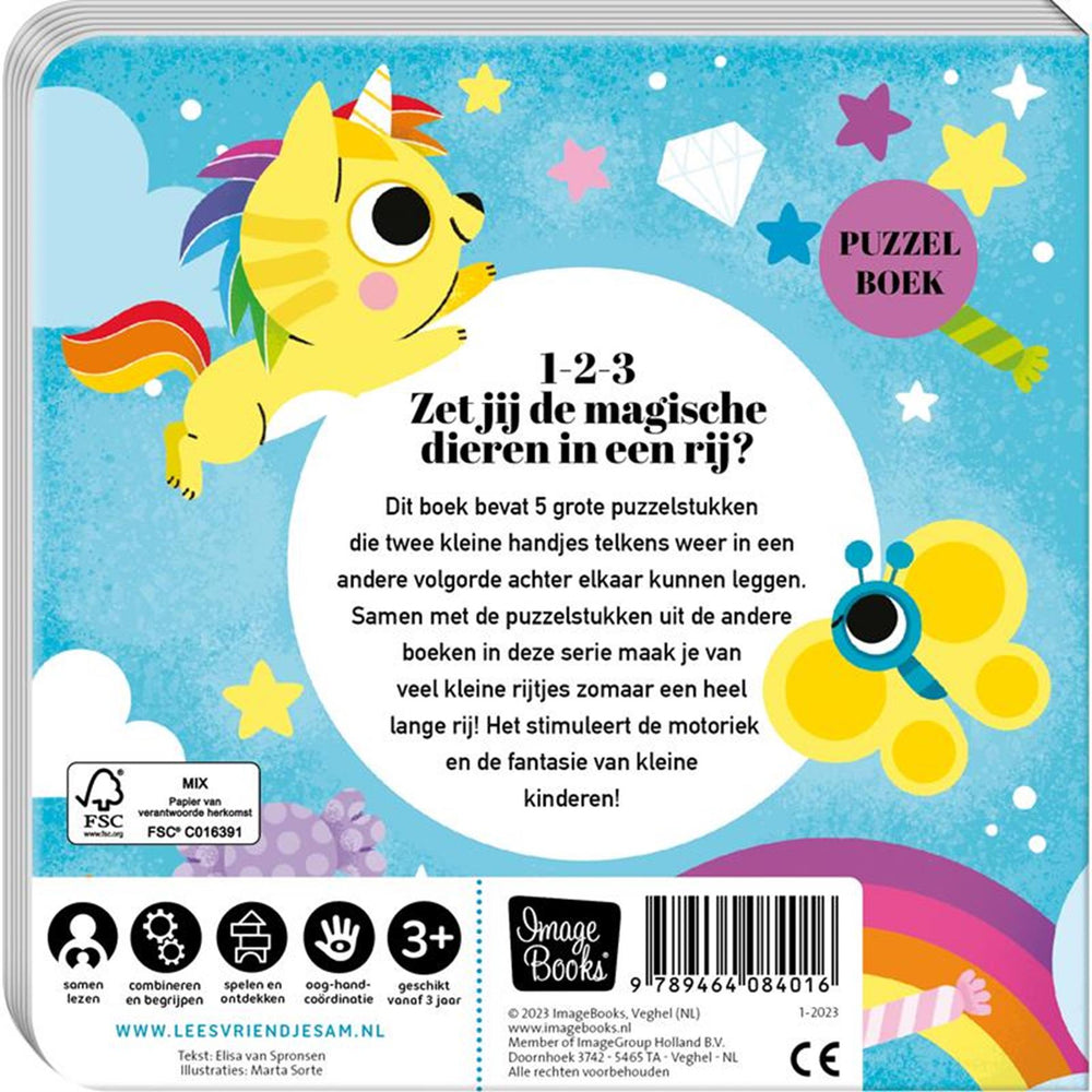 Imagebooks puzzelboek vriendjes in een rij - in fantasieland