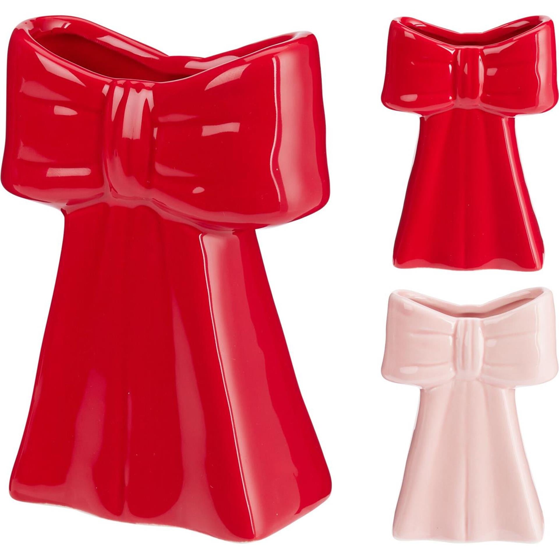 Home styling strik vaas 13cm 2 assorti