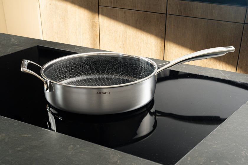 Hapjespan Inductie Ø 28 cm met Honingraat Anti-aanbaklaag