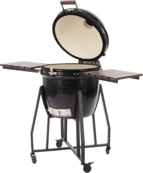 Kamado Large Ø 21 inch met Frame Keramisch Zwart