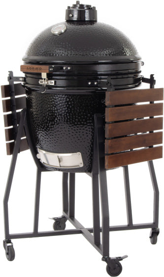 Kamado Large Ø 21 inch met Frame Keramisch Zwart