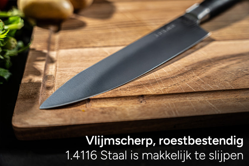 Messenset met magnetisch blok 6-delig - ABS handvatten - in Geschenkdoos