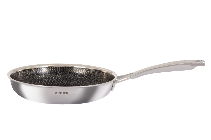 Koekenpan Inductie Ø 24 cm met Honingraat Anti-aanbaklaag met deksel