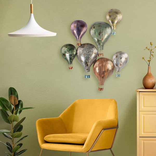 Cosydecor wanddecoratie luchtballonnen 83x99cm