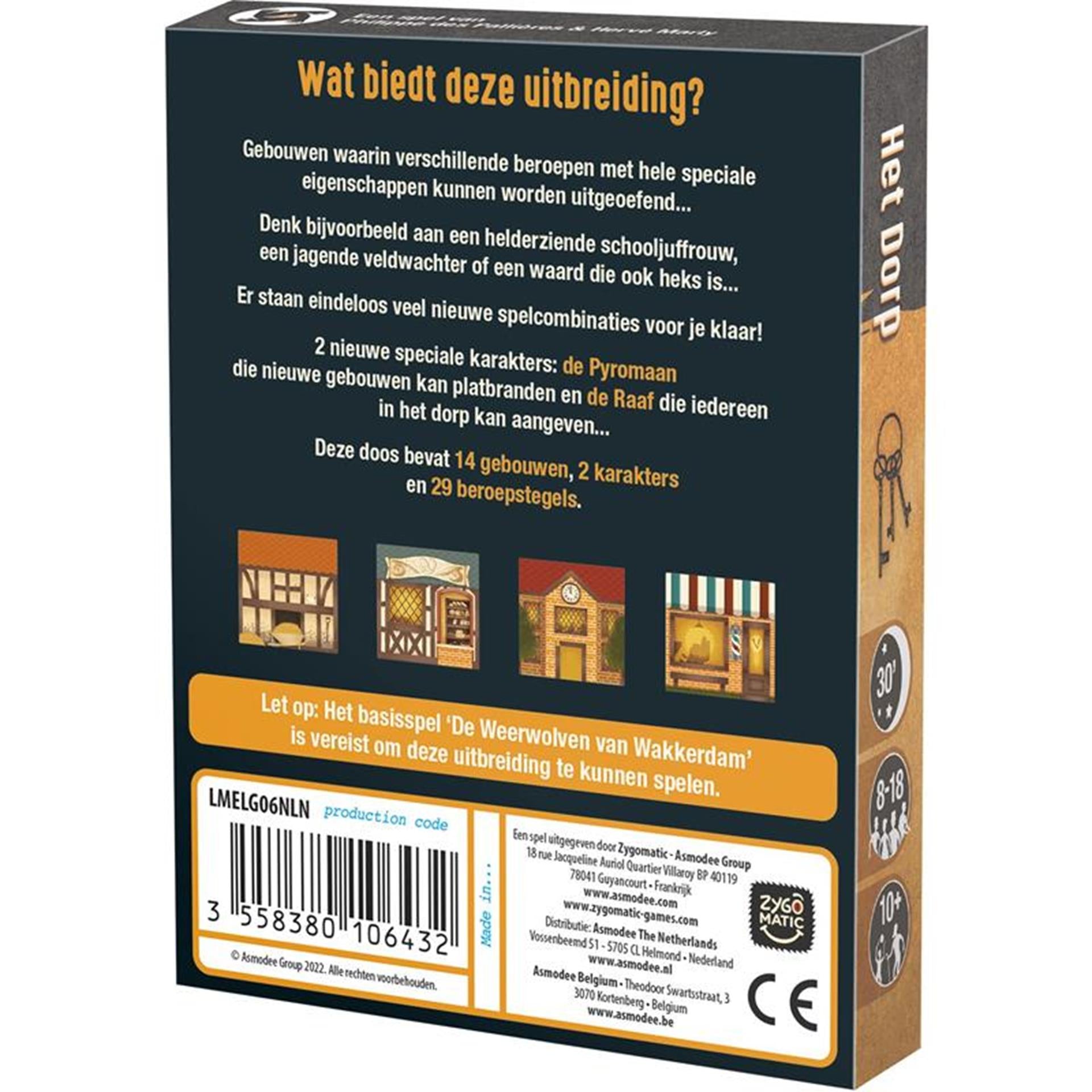 Asmodee De Weerwolven van Wakkerdam Het Dorp Kaartspel Uitbreiding