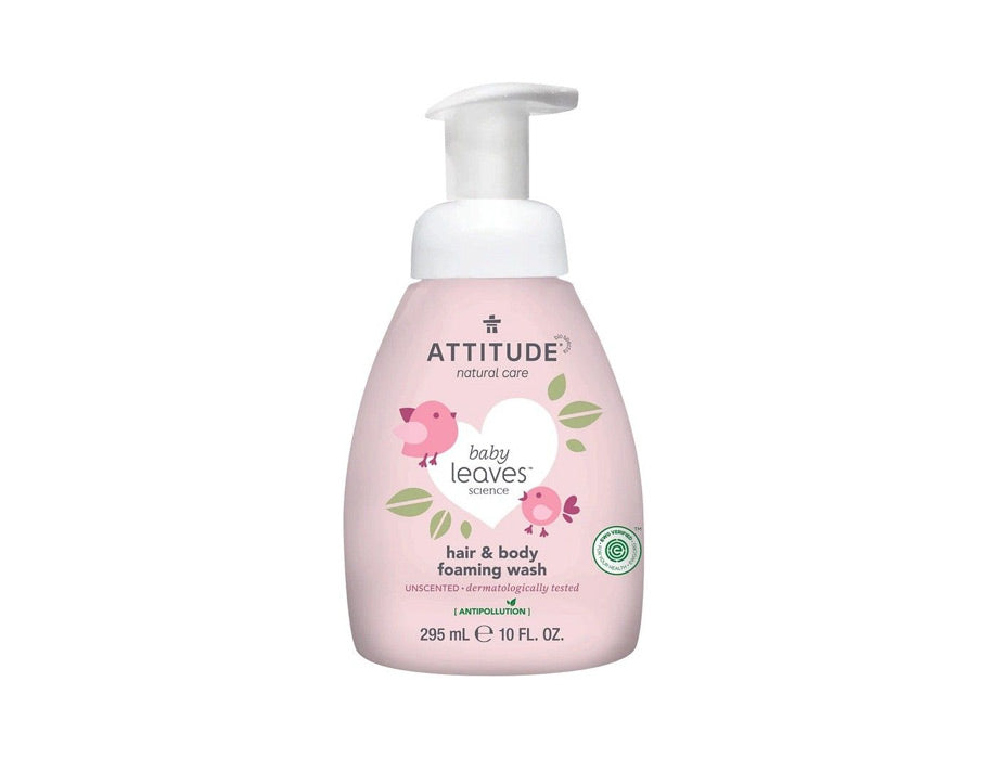 Attitude baby leaves™ haar- en lichaamsschuimende wasgel - geurvrij