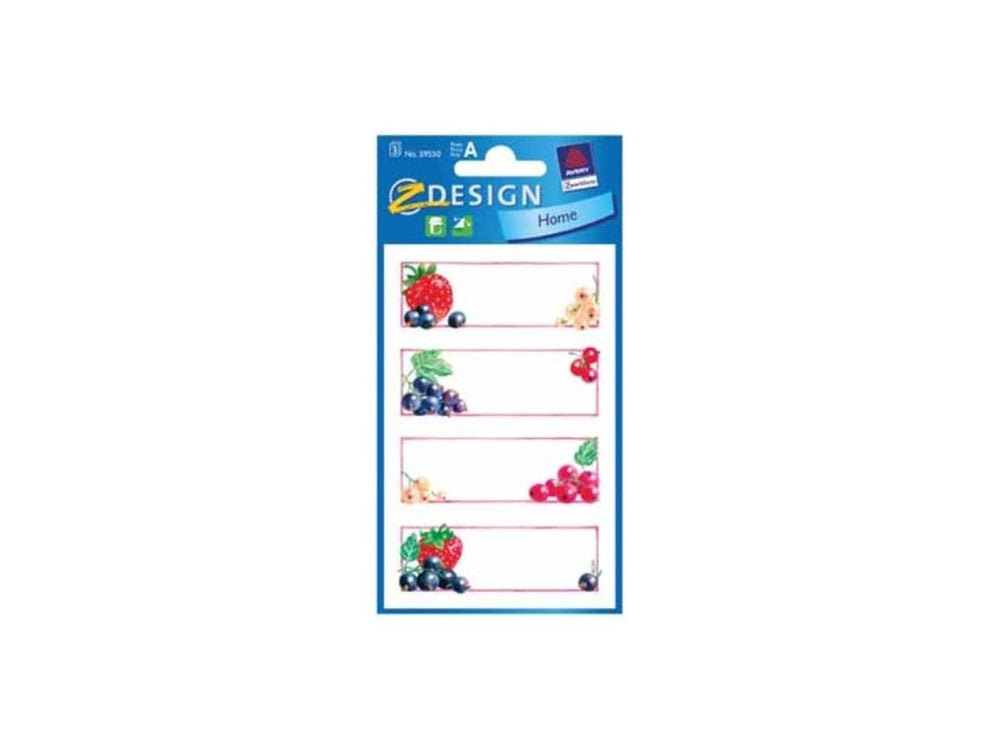 Kangaro huishoudetiket z-design home fruit 12 stickers per pak bundel van 10 stuks