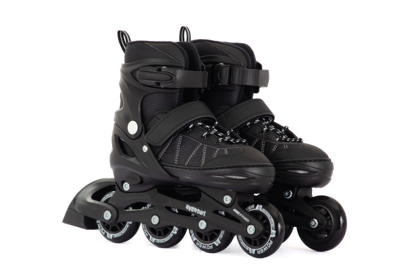Verstelbare Inline Skates Semi-softboot Zwart maat 38-41 (L)