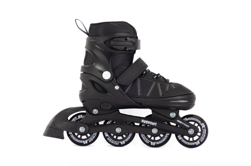 Verstelbare Inline Skates Semi-softboot Zwart maat 38-41 (L)
