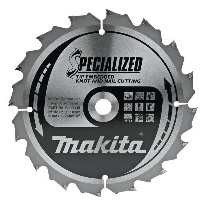 Makita accessoires cirkelzaagblad hout | noest spijker - b-09335